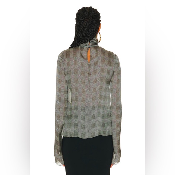 NWT Saint Laurent Sheer Blouse - Picture 4 of 14